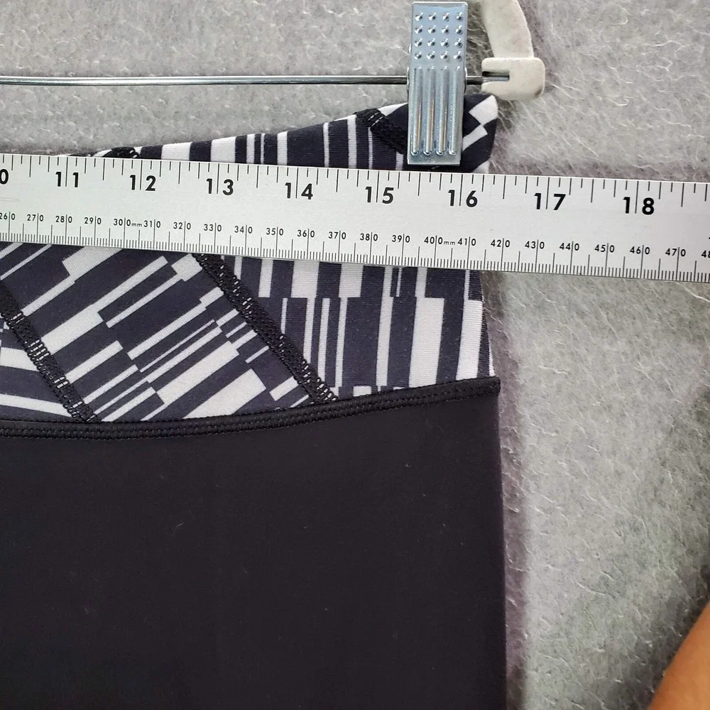 Lululemon Women Activewear Pants 10 Black Leggings‎ Wunder Under Crop White